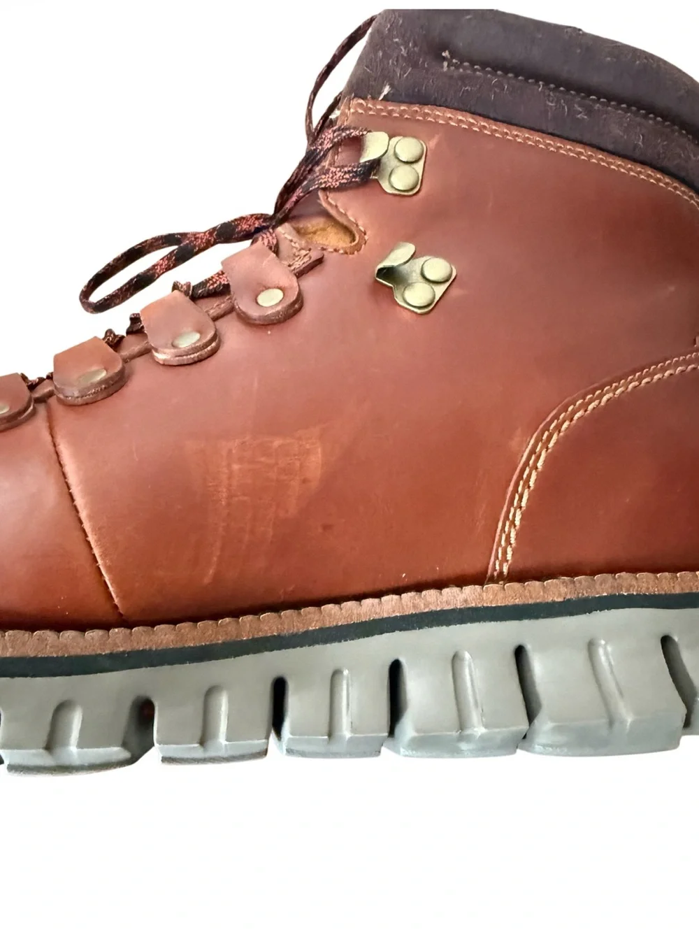 Cole Haan Zerogrand Men's Waterproof Brown Leather Hiker Boots - Size 9M